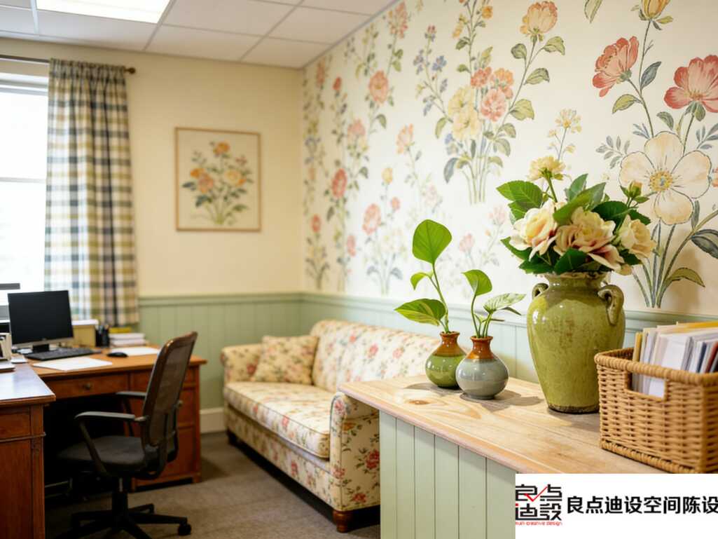 🌸【把办公室装修软装装设计做成莫奈花园是什么体验?打工人狂喜!】💼✨